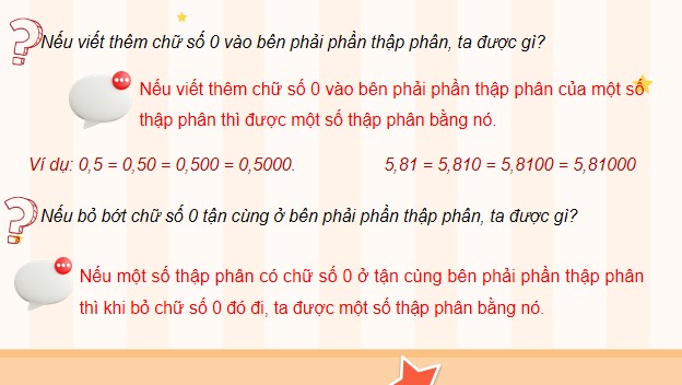 Giáo án điện tử Toán 5 Cánh Diều Bài 17: Số thập phân bằng nhau