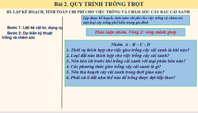 Quy trình trồng trọt