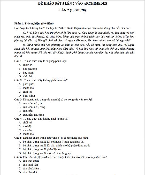 de thi thu tieng viet vao lop 6 truong archimedes academy 2020 1*423440