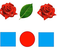 Giáo án mầm non: Sắp xếp theo quy tắc 3 đối tượng