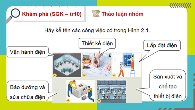  Ngành nghề trong lĩnh vực kĩ thuật điện