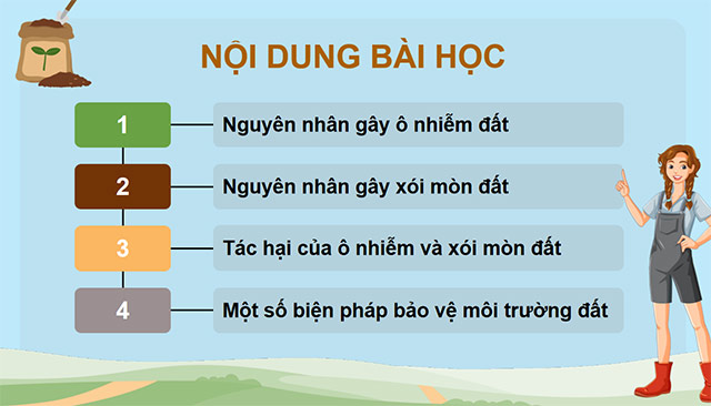PowerPoint Ô nhiễm, xói mòn đất và bảo vệ môi trường đất