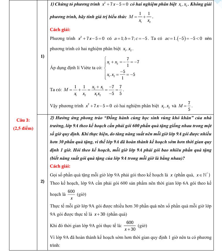 Đáp án đề Toán vào 10 Đồng Nai 2025-2026
