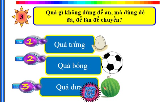 PPT Câu hỏi Rung chuông vàng mầm non 3-5 tuổi