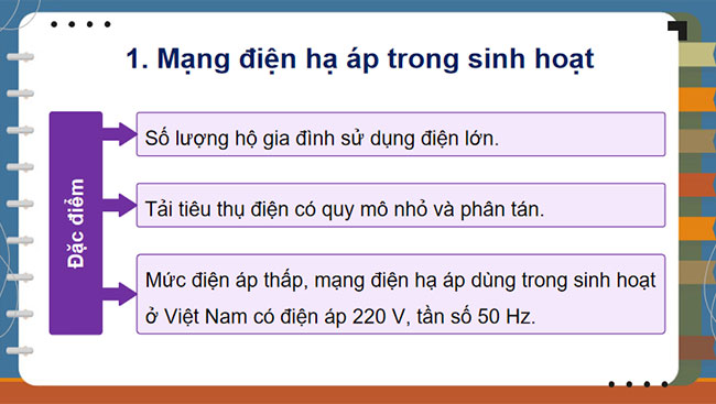 Mạng điện hạ áp dùng trong sinh hoạt