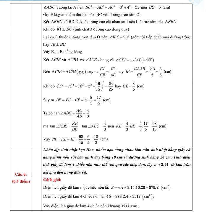 Đáp án đề thi tuyển sinh lớp 10 môn Toán Sóc Trăng 2025-2026