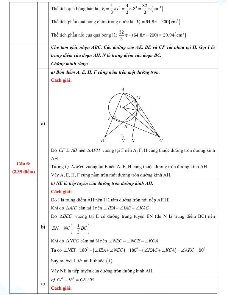 Đáp án đề thi tuyển sinh lớp 10 Sơn La môn Toán