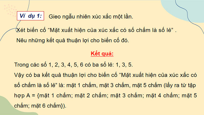 Biến cố trong một số trò chơi đơn giản
