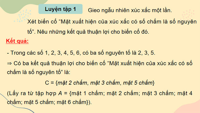 Biến cố trong một số trò chơi đơn giản