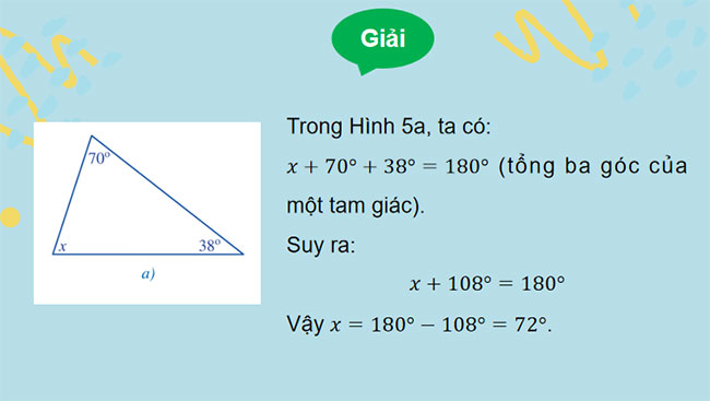 Tổng các góc của một tam giác
