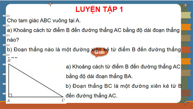  Đường vuông góc và đường xiên 