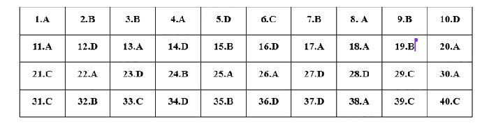 Đáp án đề thi vào lớp 10 môn Anh Tuyên Quang 2025