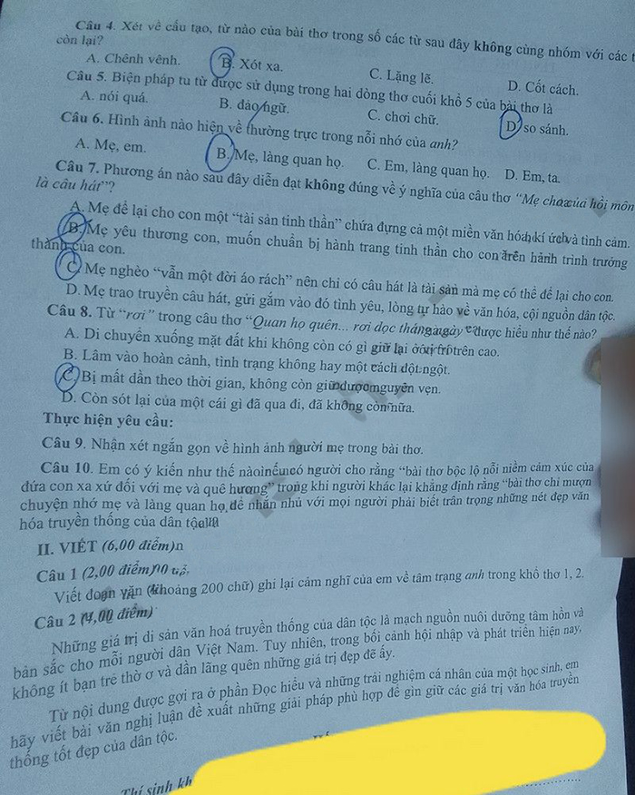 Đề thi vào lớp 10 môn Văn Phú Yên 2025