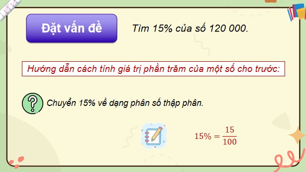 Giáo án PowerPoint Toán 5 Cánh Diều Bài 42: Tìm giá trị phần trăm của một số cho trước