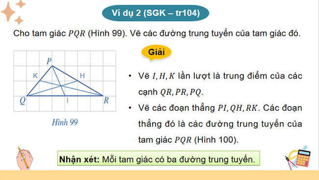 Tính chất ba đường trung tuyến của tam giác