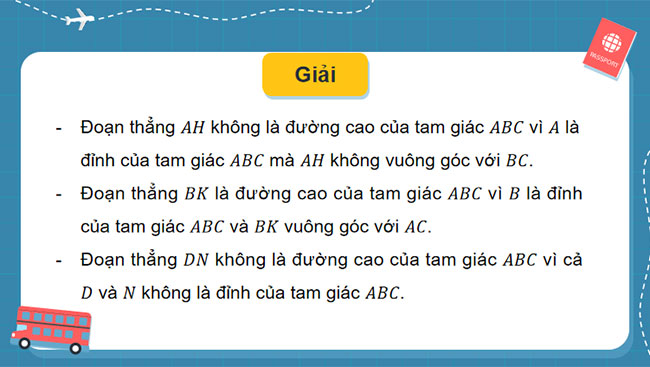 Tính chất ba đường cao của tam giác