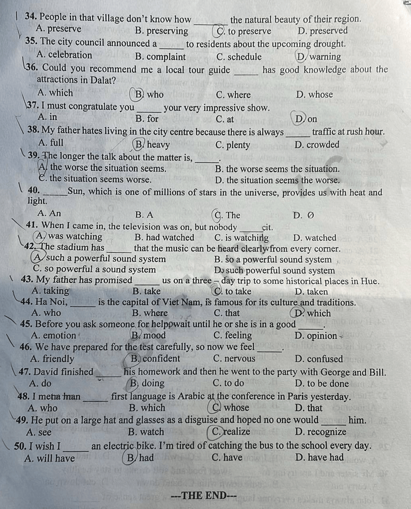 Đề thi tuyển sinh vào lớp 10 môn Anh Lâm Đồng 2025