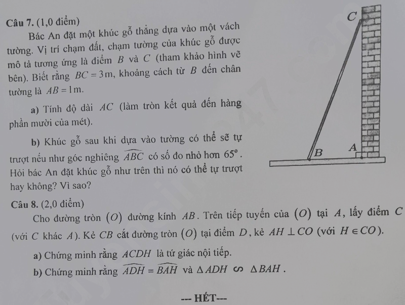 Đề thi vào 10 môn Toán Đồng Tháp 2025