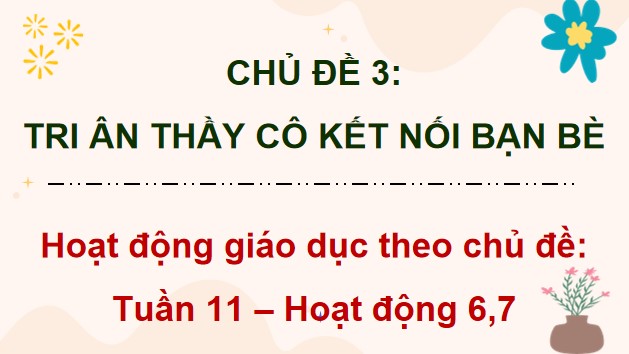 Giáo án điện tử Hoạt động trải nghiệm 5 Tuần 11 Chân trời sáng tạo bản 1