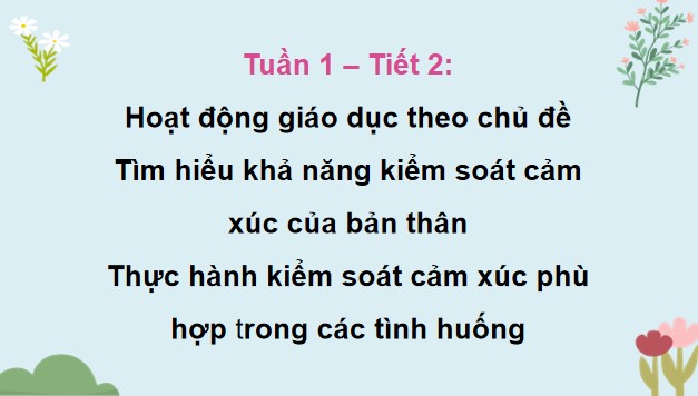 PowerPoint Hoạt động trải nghiệm Tuần 2 Chủ đề 1 Em và trường tiểu học thân yêu