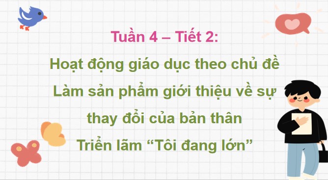 PowerPoint Hoạt động trải nghiệm Tuần 4 Chủ đề 1 Em và trường tiểu học thân yêu