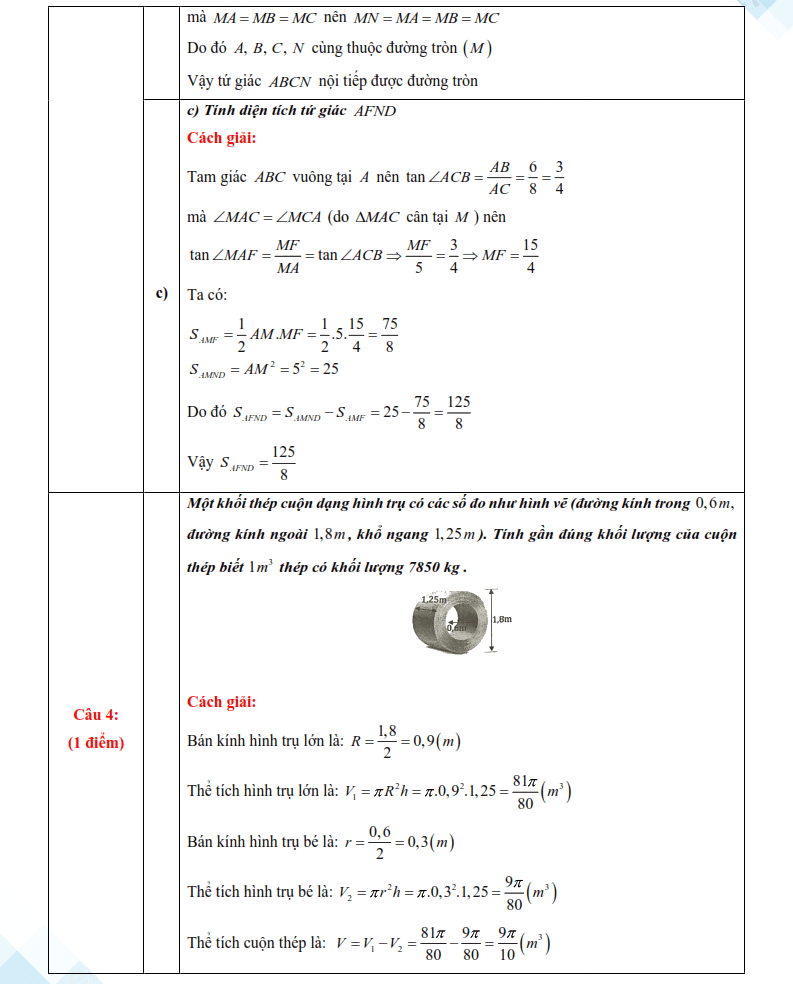 Đáp án đề thi vào lớp 10 môn Toán An Giang 2025