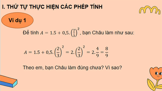 Thứ tự thực hiện các phép tính 