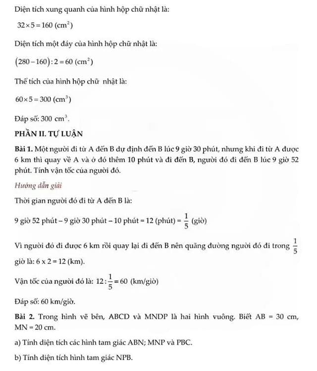 Đáp án đề thi Toán vào lớp 6 trường THCS Thanh Xuân 2025-2026