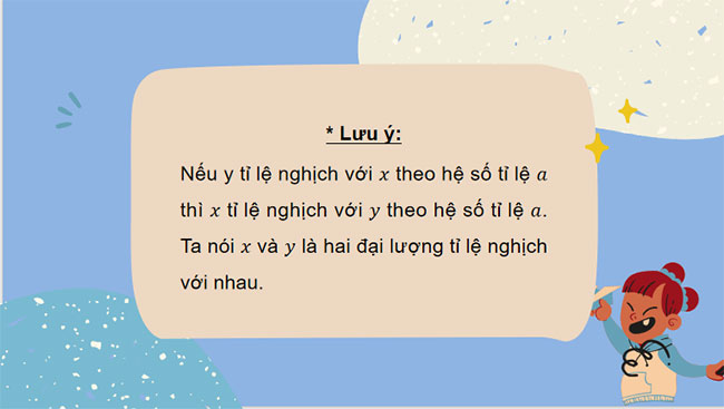 Đại lượng tỉ lệ nghịch