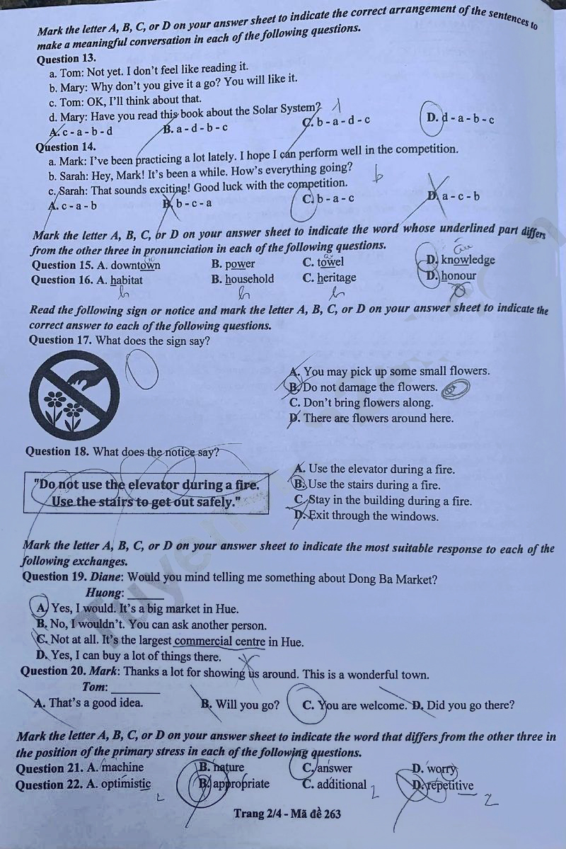  Đề thi vào lớp 10 môn Anh Bắc Ninh 2025