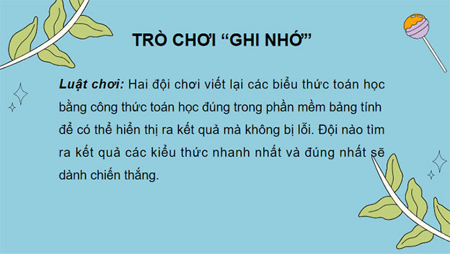 Tính toán tự động trên bảng tính
