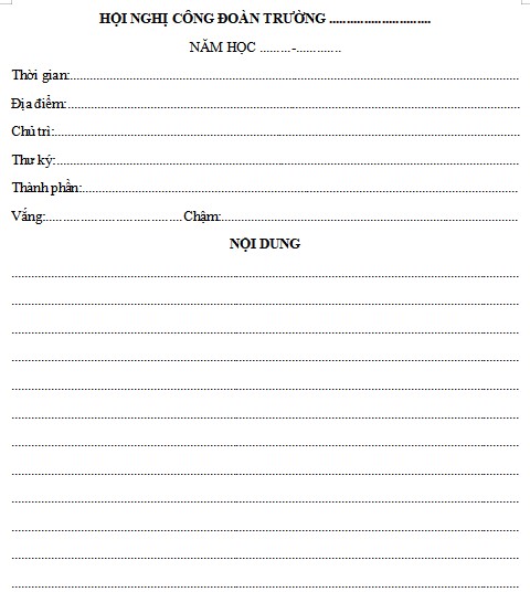 Mẫu sổ hội họp