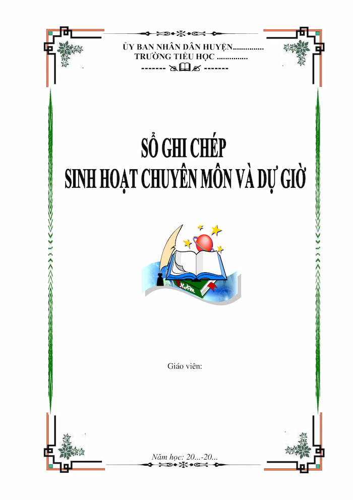 Mẫu bìa sổ họp