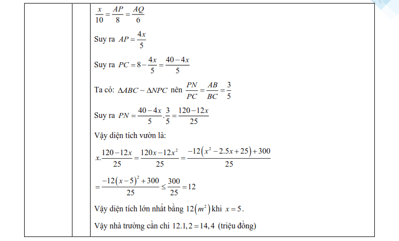 Đáp án đề thi vào lớp 10 môn Toán Hà Nam 2025