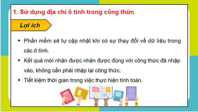  Sử dụng địa chỉ ô tính trong công thức