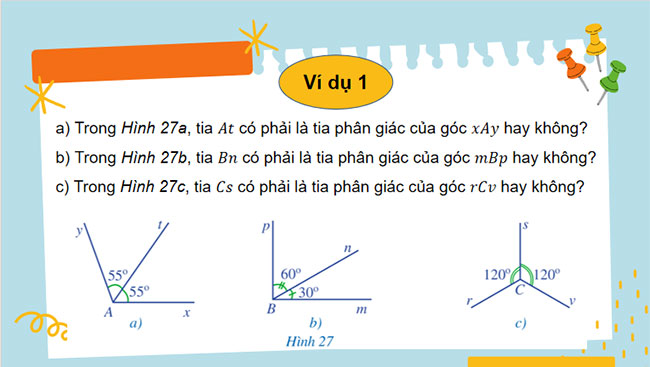 Tia phân giác của một góc