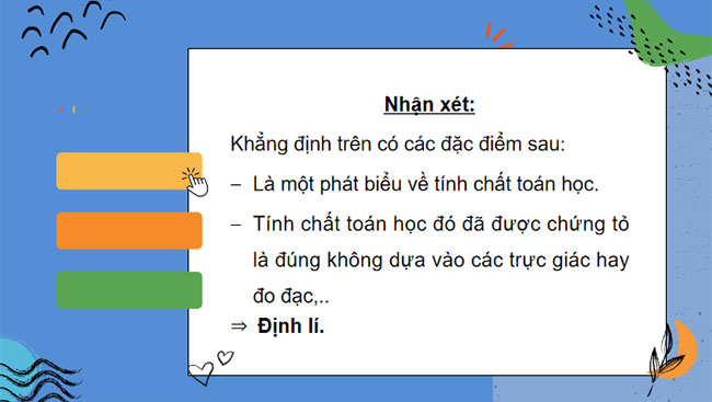 Giáo án PowerPoint Toán 7 Bài 4: Định lí