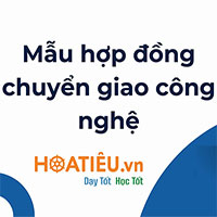Mẫu hợp đồng chuyển giao công nghệ
