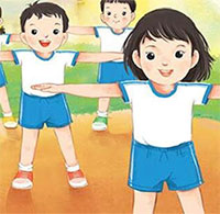 Giáo án mầm non: Bật chụm tách chân qua 5 ô