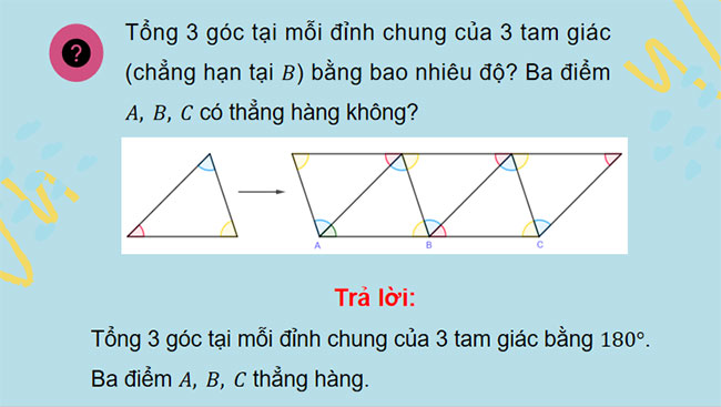  Tổng các góc trong một tam giác 