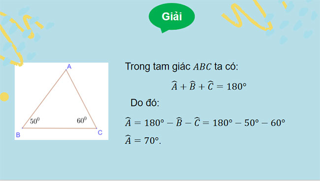 Tổng các góc trong một tam giác 