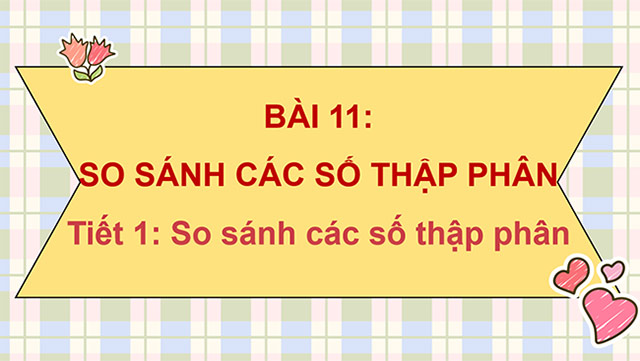 PowerPoint So sánh các số thập phân