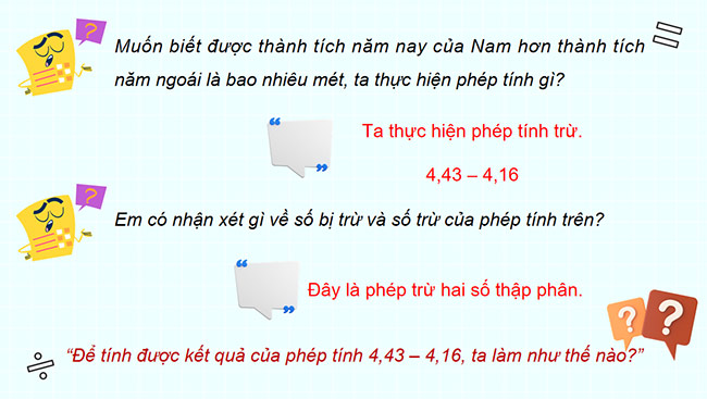 PowerPoint Phép trừ số thập phân
