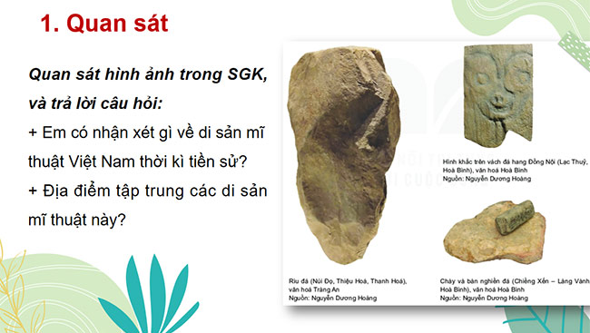 PowerPoint Mĩ thuật 6 Bài 8: Mĩ thuật Việt Nam thời kì tiền sử