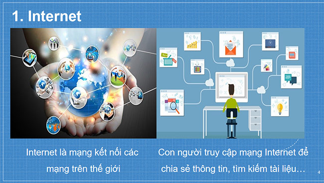PowerPoint Tin học 6 Internet