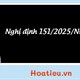 Nghị định 151/2025/NĐ-CP về thẩm quyền chính quyền địa phương 02 cấp trong đất đai
