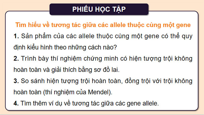 Mở rộng học thuyết Mendel