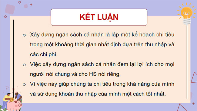 Xây dựng ngân sách cá nhân hợp lí