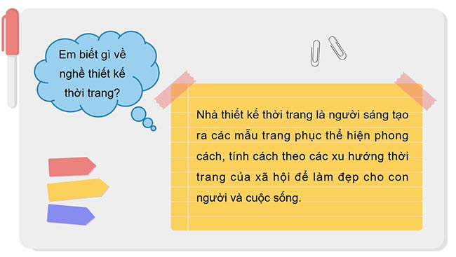 PowerPoint Công nghệ 6 Dự án 3: Em làm nhà thiết kế thời trang
