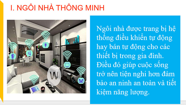 PowerPoint Công nghệ 6 Bài 3: Ngôi nhà thông minh